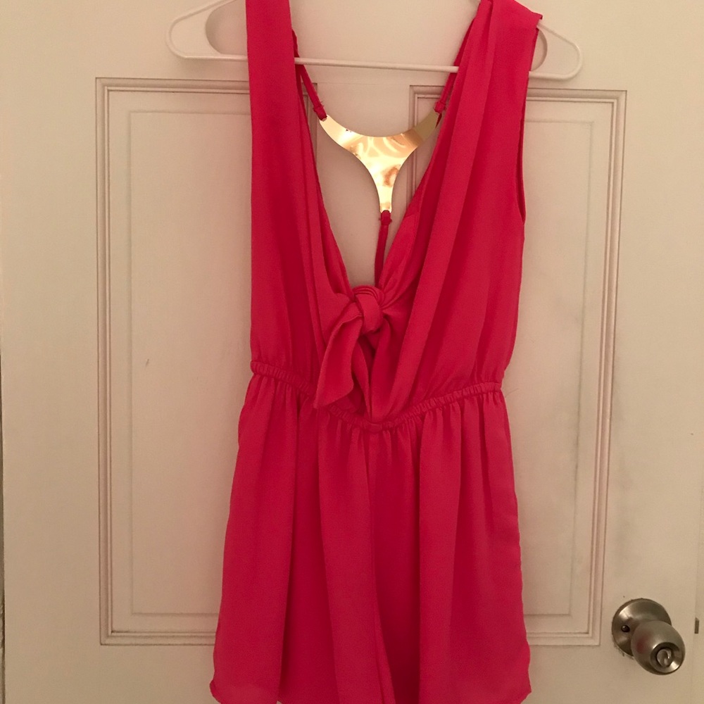 Hot pink romper